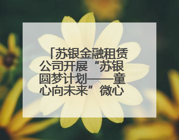 苏银金融租赁公司开展“苏银圆梦计划——童心向未来”微心愿捐赠活动