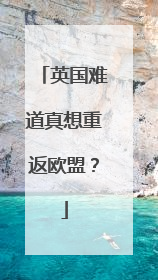 英国难道真想重返欧盟？