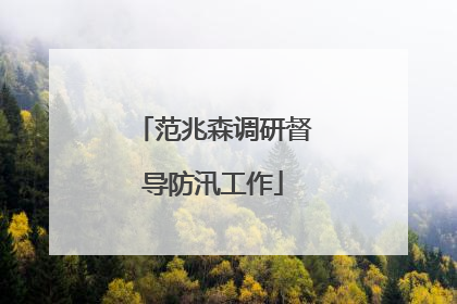 范兆森调研督导防汛工作