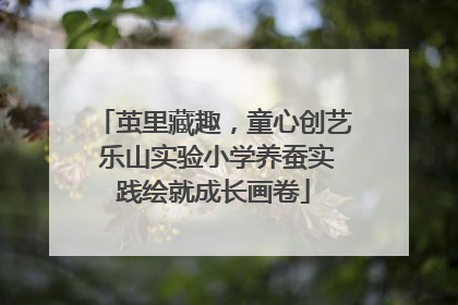 茧里藏趣，童心创艺 乐山实验小学养蚕实践绘就成长画卷