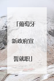 葡萄牙新政府宣誓就职