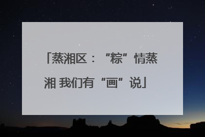 蒸湘区：“粽”情蒸湘 我们有“画”说