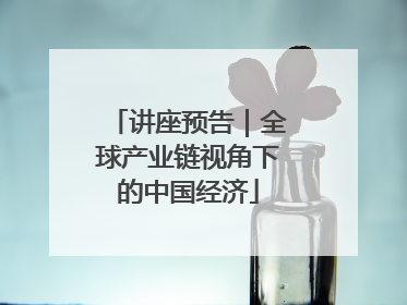 讲座预告｜全球产业链视角下的中国经济