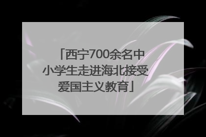 西宁700余名中小学生走进海北接受爱国主义教育