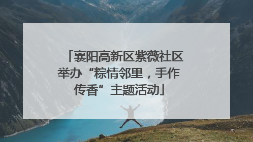 襄阳高新区紫薇社区举办“粽情邻里，手作传香”主题活动