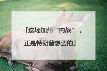 这场加州“内战”，正是特朗普想要的