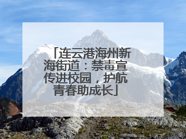 连云港海州新海街道：禁毒宣传进校园，护航青春助成长