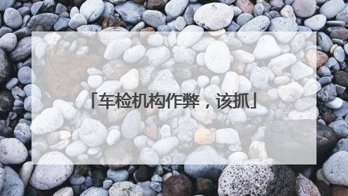 车检机构作弊，该抓
