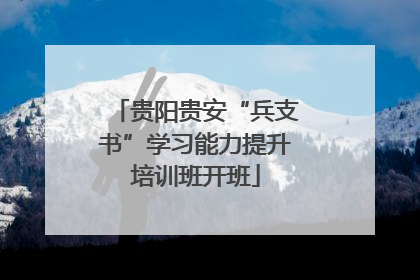 贵阳贵安“兵支书”学习能力提升培训班开班
