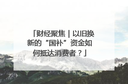 财经聚焦｜以旧换新的“国补”资金如何抵达消费者？