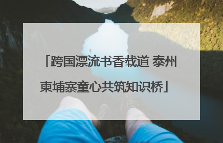跨国漂流书香载道 泰州柬埔寨童心共筑知识桥