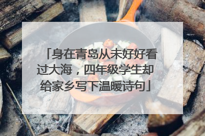 身在青岛从未好好看过大海，四年级学生却给家乡写下温暖诗句