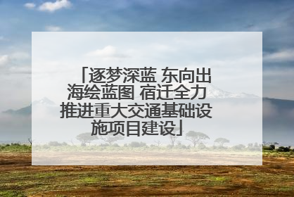 逐梦深蓝 东向出海绘蓝图 宿迁全力推进重大交通基础设施项目建设