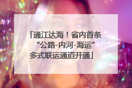 通江达海！省内首条“公路-内河-海运”多式联运通道开通