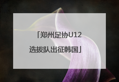 郑州足协U12选拔队出征韩国