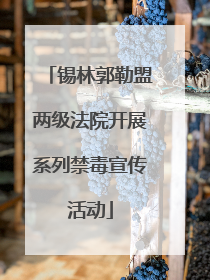 锡林郭勒盟两级法院开展系列禁毒宣传活动