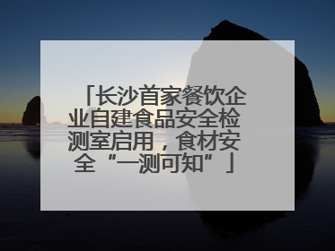 长沙首家餐饮企业自建食品安全检测室启用，食材安全“一测可知”