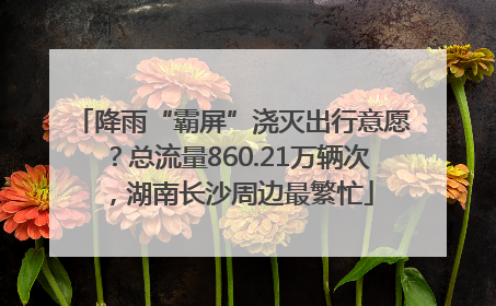 降雨“霸屏”浇灭出行意愿？总流量860.21万辆次，湖南长沙周边最繁忙