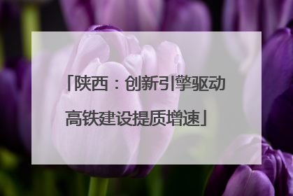 陕西：创新引擎驱动高铁建设提质增速