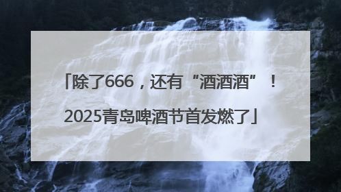 除了666，还有“酒酒酒”！2025青岛啤酒节首发燃了