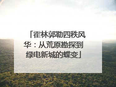 霍林郭勒四秩风华：从荒原勘探到绿电新城的蝶变