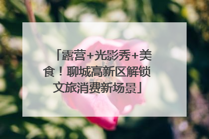露营+光影秀+美食！聊城高新区解锁文旅消费新场景