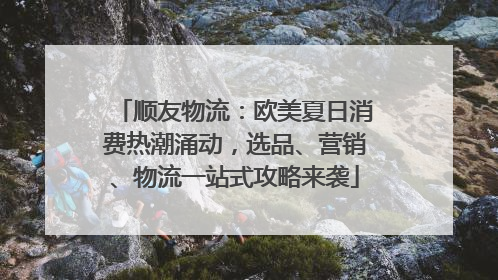 顺友物流：欧美夏日消费热潮涌动，选品、营销、物流一站式攻略来袭