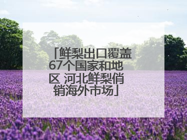 鲜梨出口覆盖67个国家和地区 河北鲜梨俏销海外市场