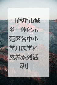 鹤壁市城乡一体化示范区各中小学开展学科素养系列活动