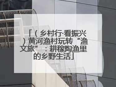 （乡村行·看振兴）黄河渔村玩转“渔文旅”：耕稼陶渔里的乡野生活