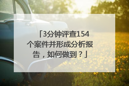 3分钟评查154个案件并形成分析报告，如何做到？