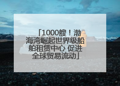 1000艘！渤海湾崛起世界级船舶租赁中心 促进全球贸易流动