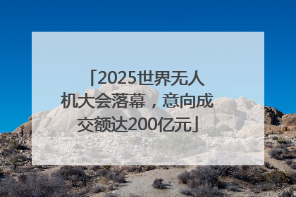 2025世界无人机大会落幕，意向成交额达200亿元