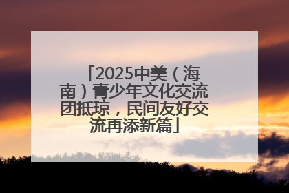 2025中美（海南）青少年文化交流团抵琼，民间友好交流再添新篇