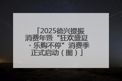 2025德兴提振消费年暨“狂欢盛夏・乐购不停”消费季正式启动（图）