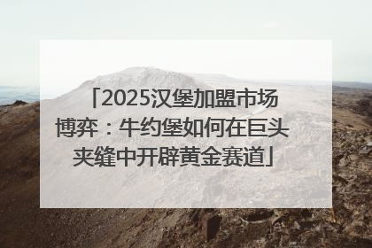 2025汉堡加盟市场博弈：牛约堡如何在巨头夹缝中开辟黄金赛道