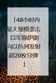48小时内最大规模袭击 以军称伊朗向以色列发射超20枚导弹