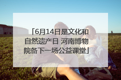 6月14日是文化和自然遗产日 河南博物院备下一场公益课堂