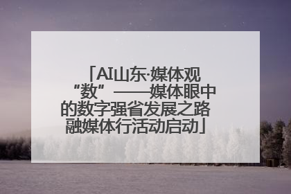 AI山东·媒体观“数”——媒体眼中的数字强省发展之路融媒体行活动启动
