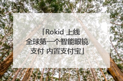 Rokid 上线全球第一个智能眼镜支付 内置支付宝